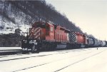 Westbound manifest comes out of the yard